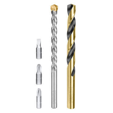 Multi-Surface Drill & Screwdriver Bit Set (19 Pieces)