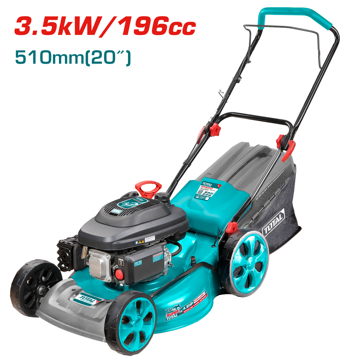 Gasoline Lawn Mower 3.5kW - 196cc - 510mm(20")