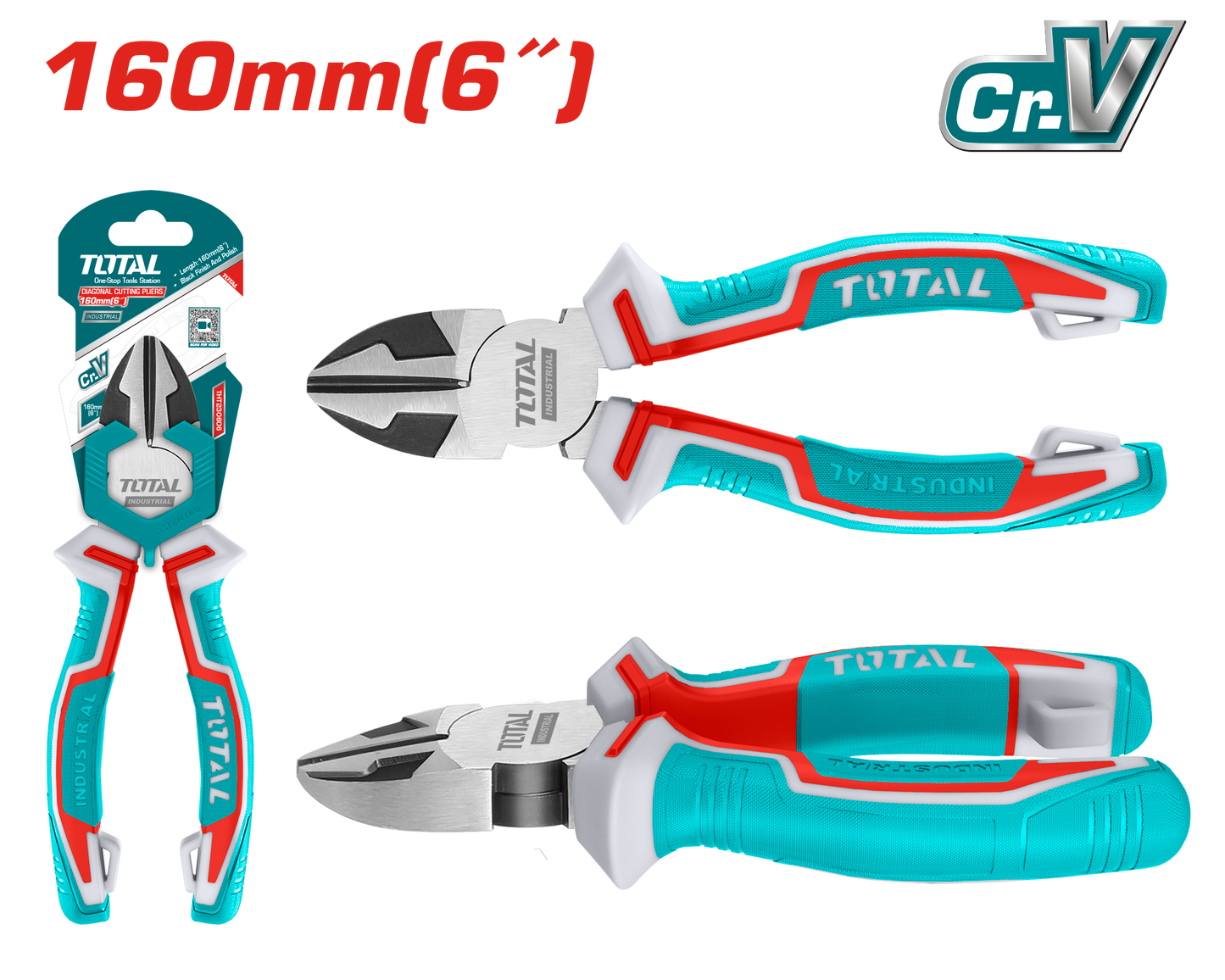 Industrial Cr-V Diagonal Cutting Pliers 160mm(6")