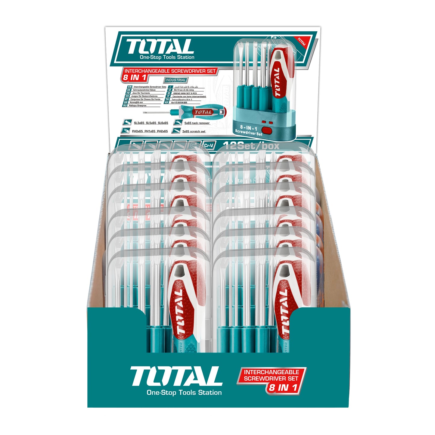 8 in 1 Interchangable Screwdriver Set (9 pieces set)