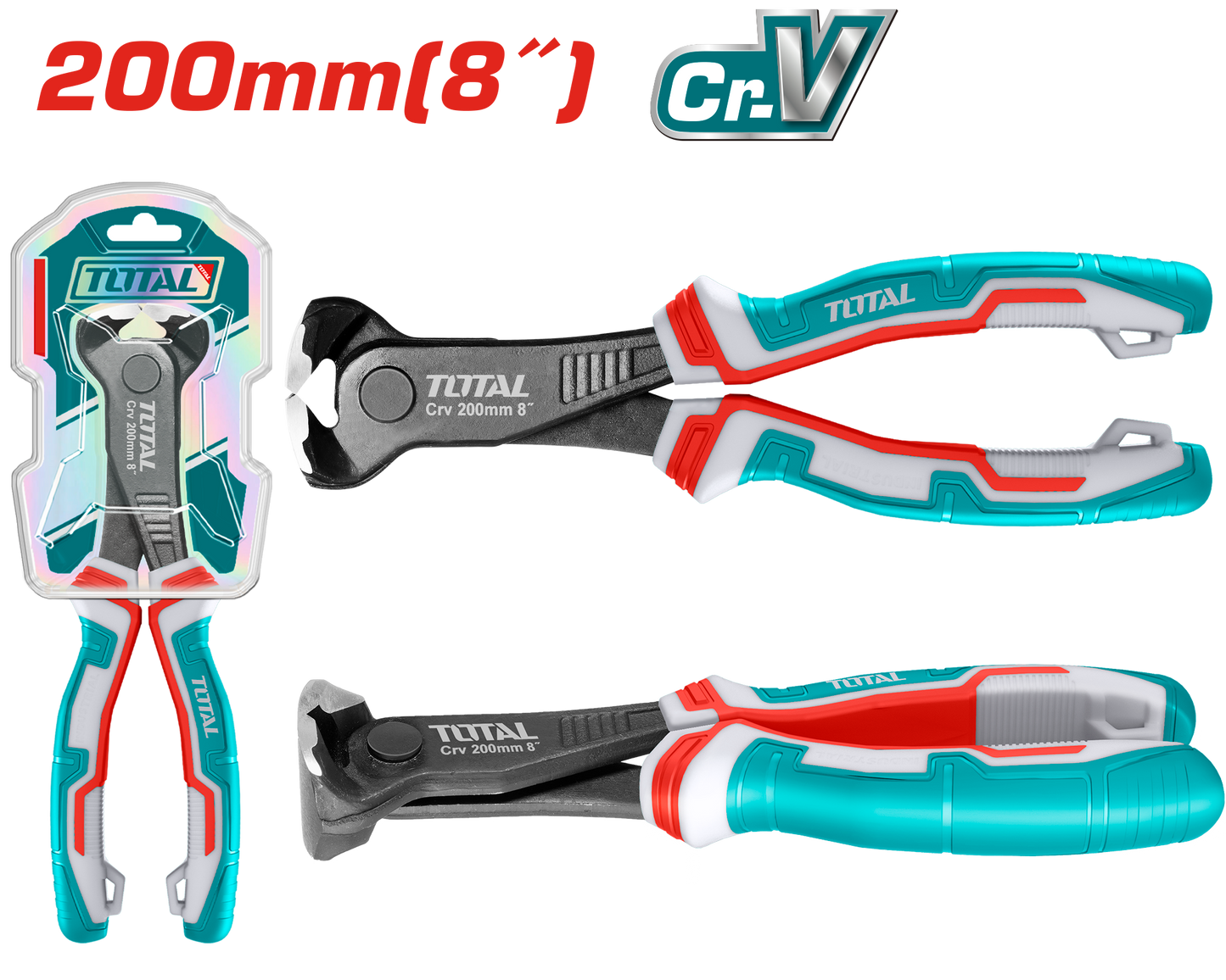 Industrial Cr-V End Cutting Pliers 200mm(8")