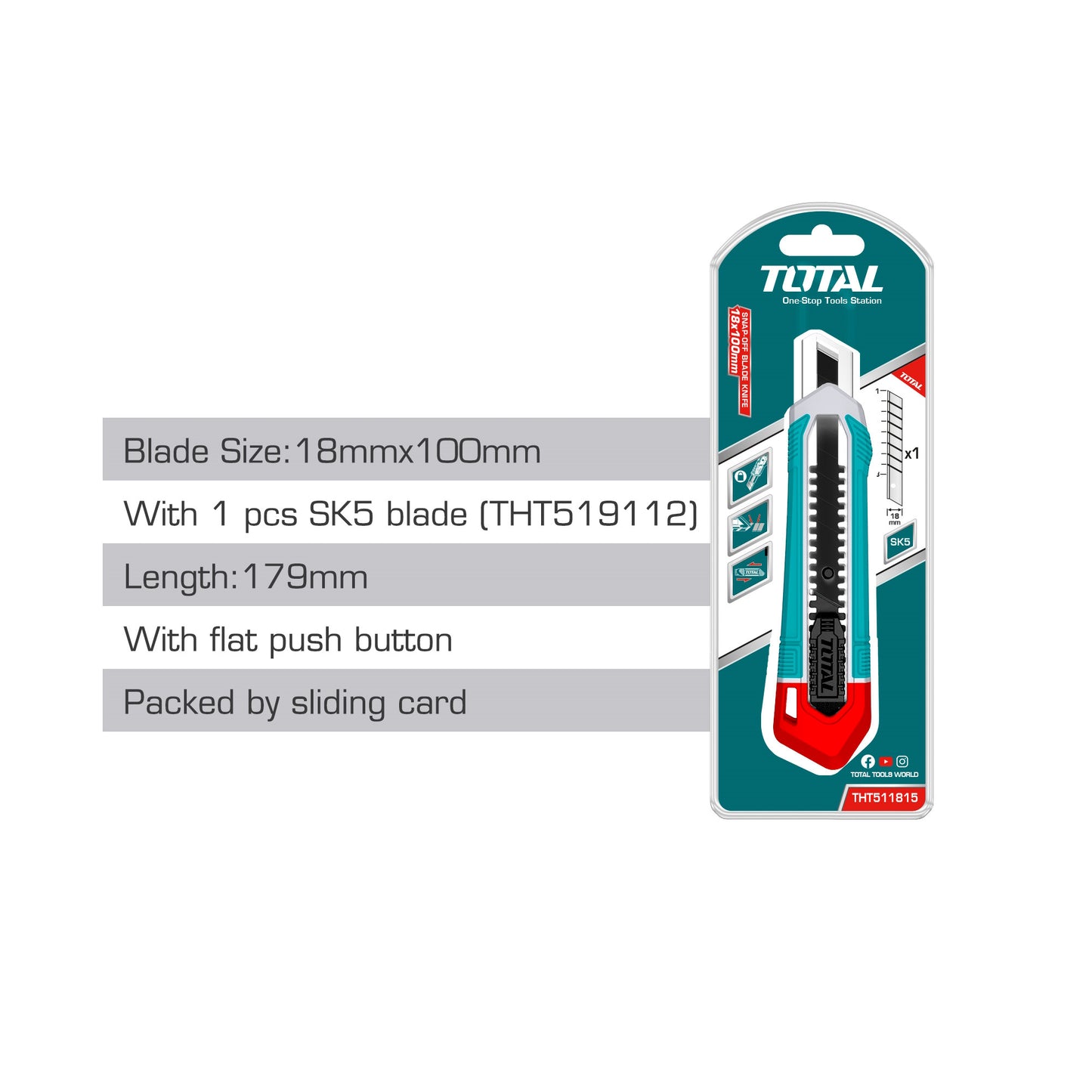 Snap-off Blade Utility Knife 179mm
