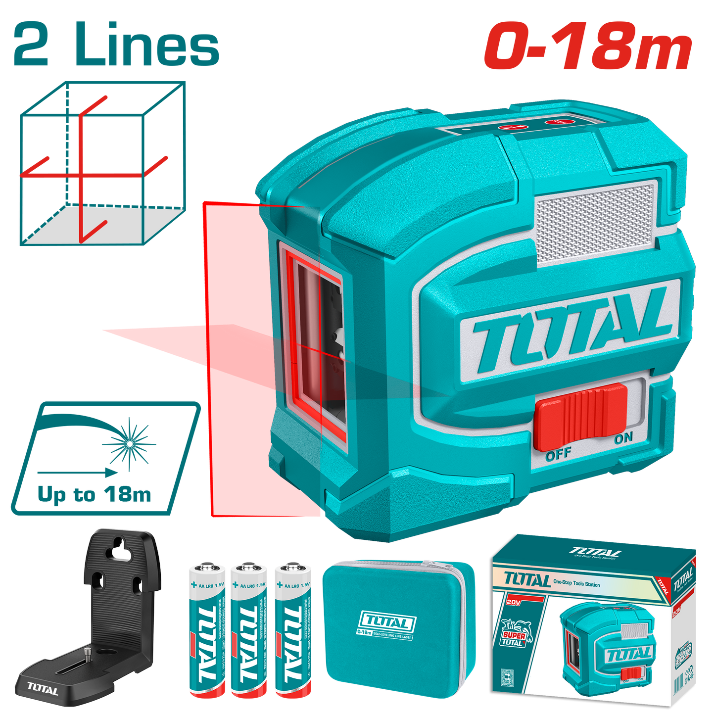 Self-leveling Laser 2 Lines - Red Laser