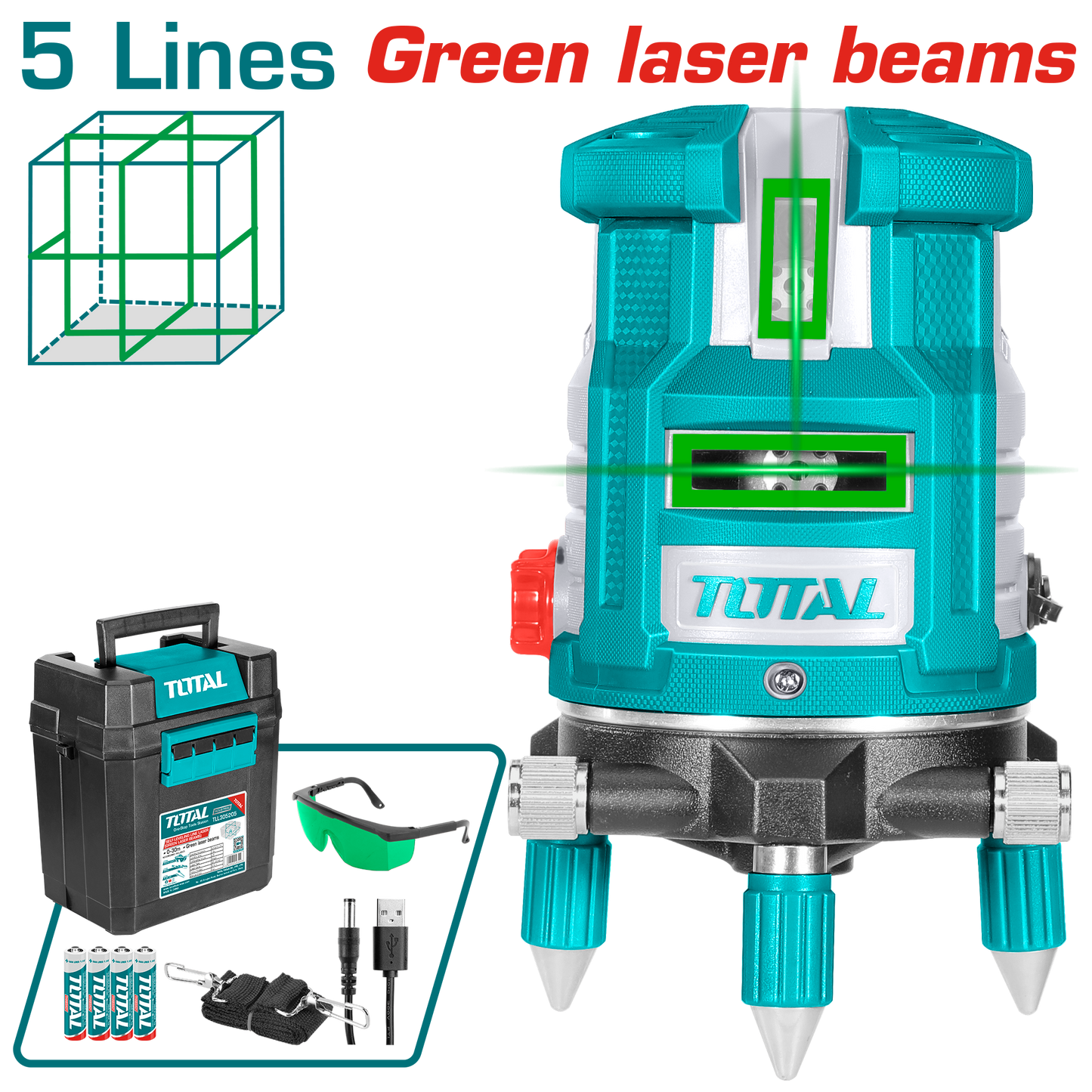 Self-leveling Laser 5 Lines - Green Laser