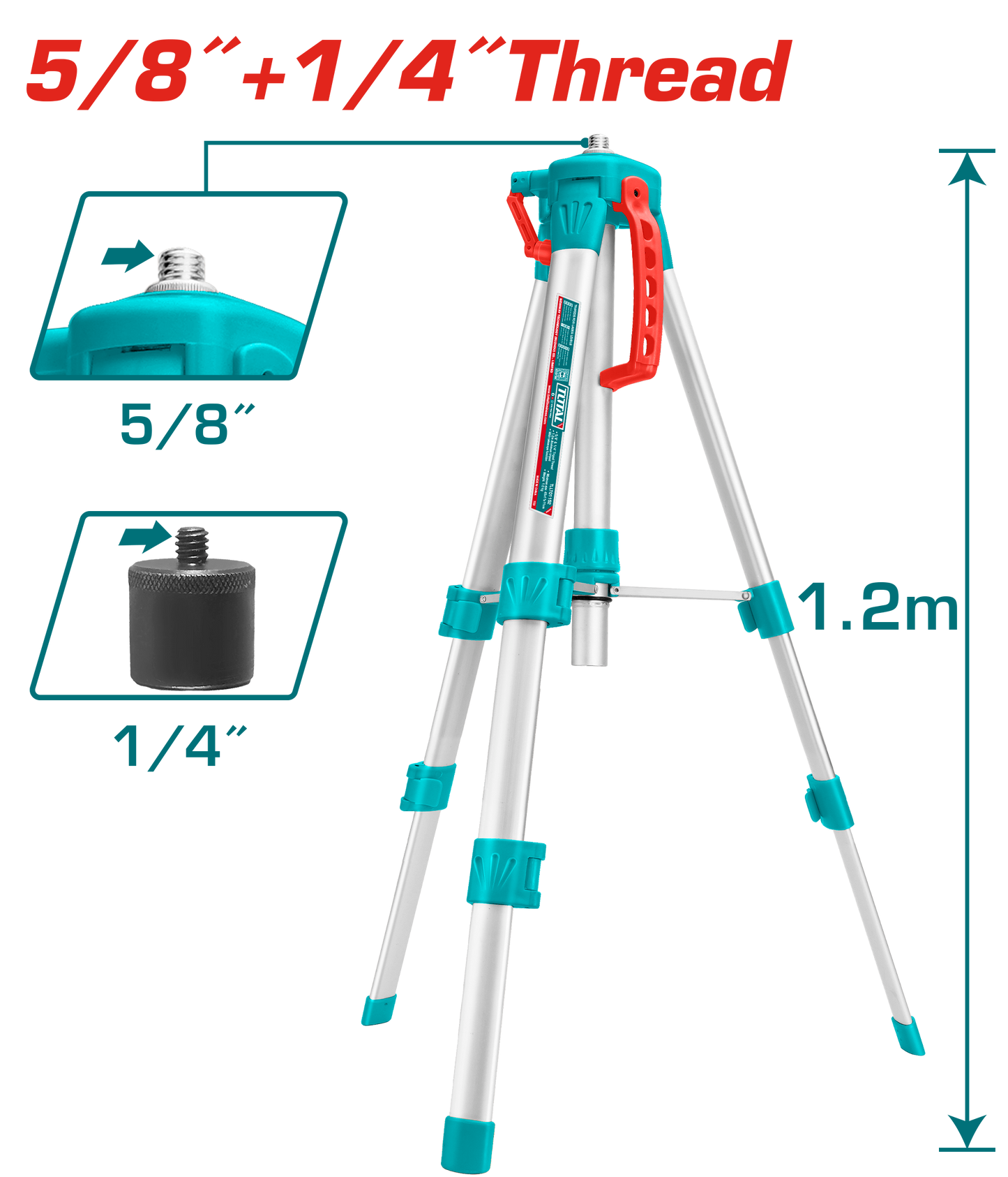Tripod for laser levels 1.2m