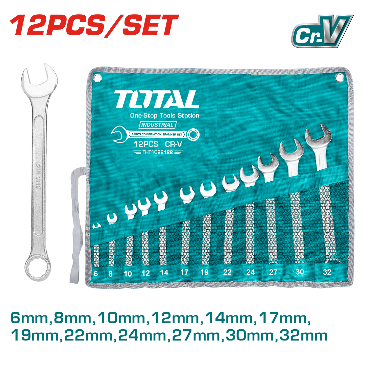 Combination Spanner Set (6-32mm) 12 Pcs