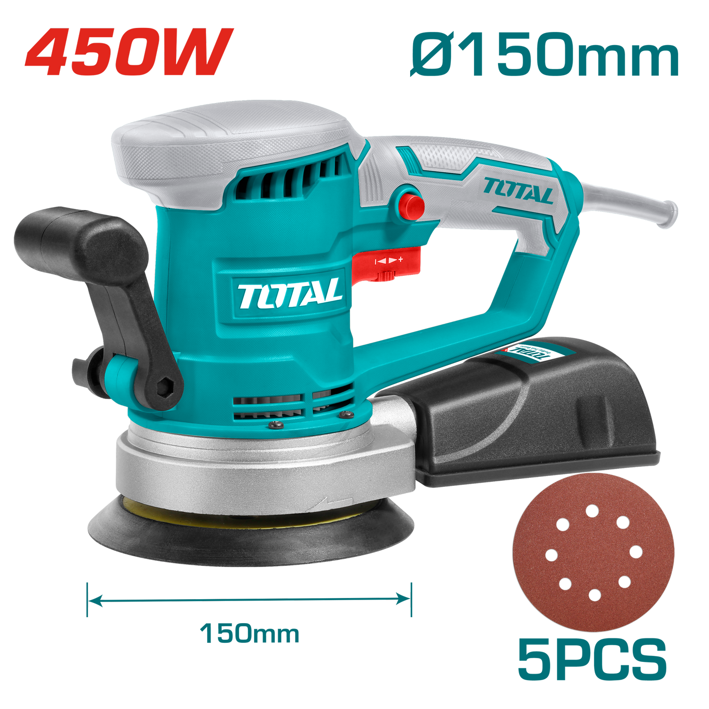 Rotary Sander, 450W, Dia. Sanding Pad 150mm