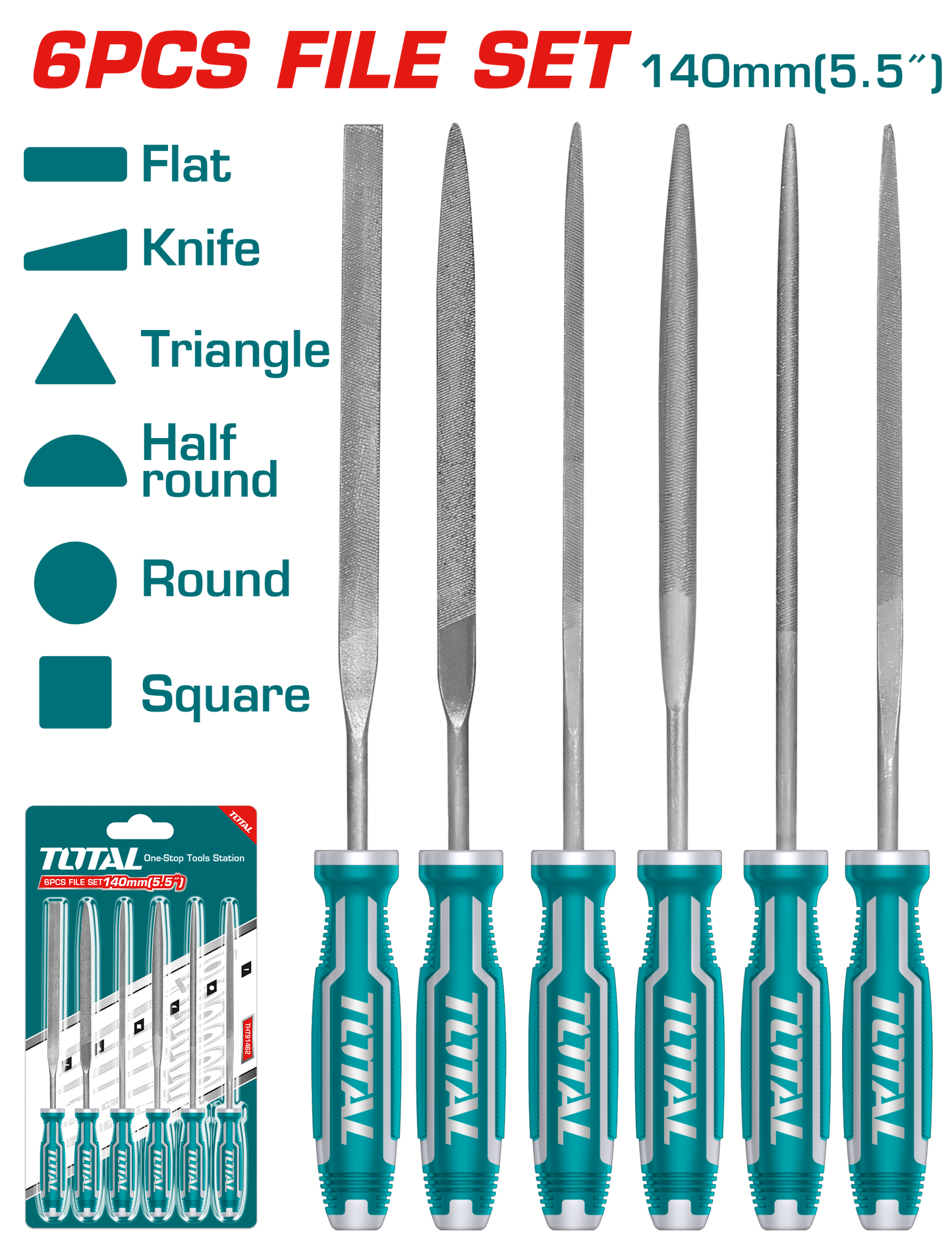 6 Pcs File Set