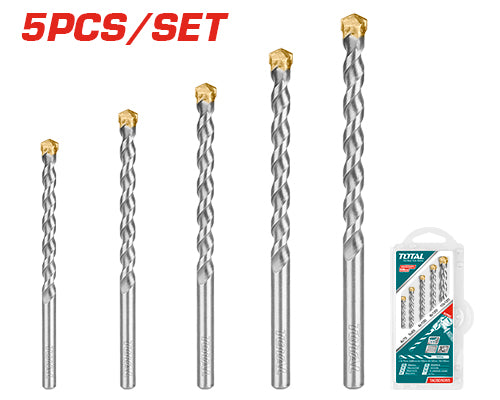 5 Pcs Masonry Drill Bits Set