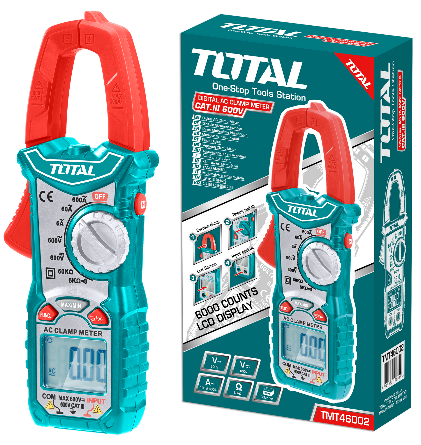 Digital AC Clamp Meter (6000Counts)