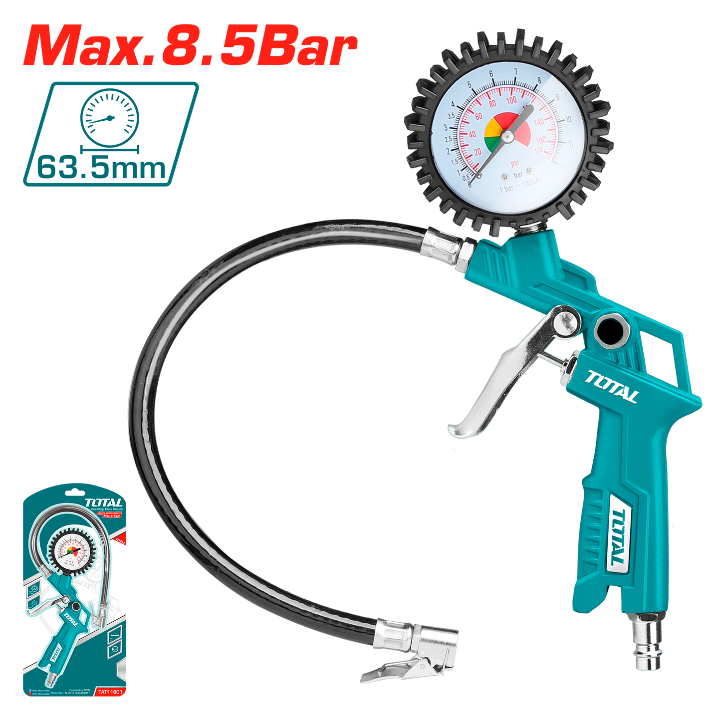 Tire Inflating Gun 8.5BAR (120psi)