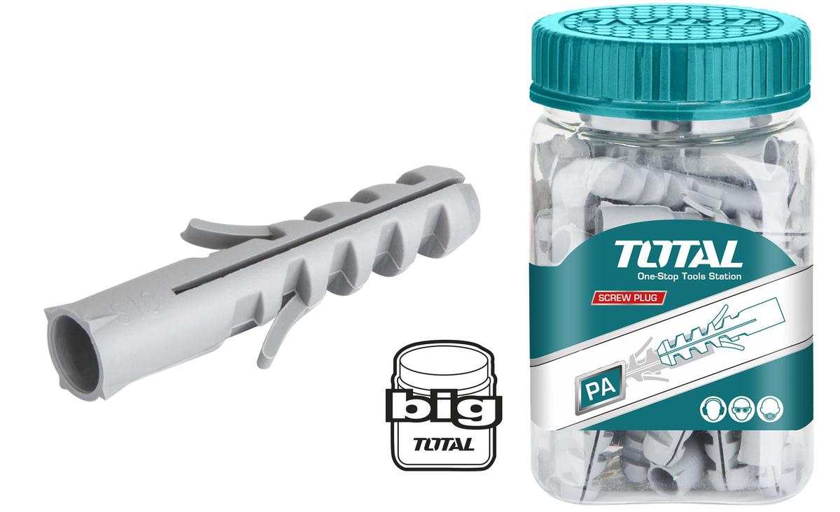 Screw Plug (10x50mm, 40 Pcs In A Bottle,Grey)