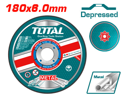Abrasive Metal Grinding Disc, 180x6x22.2mm