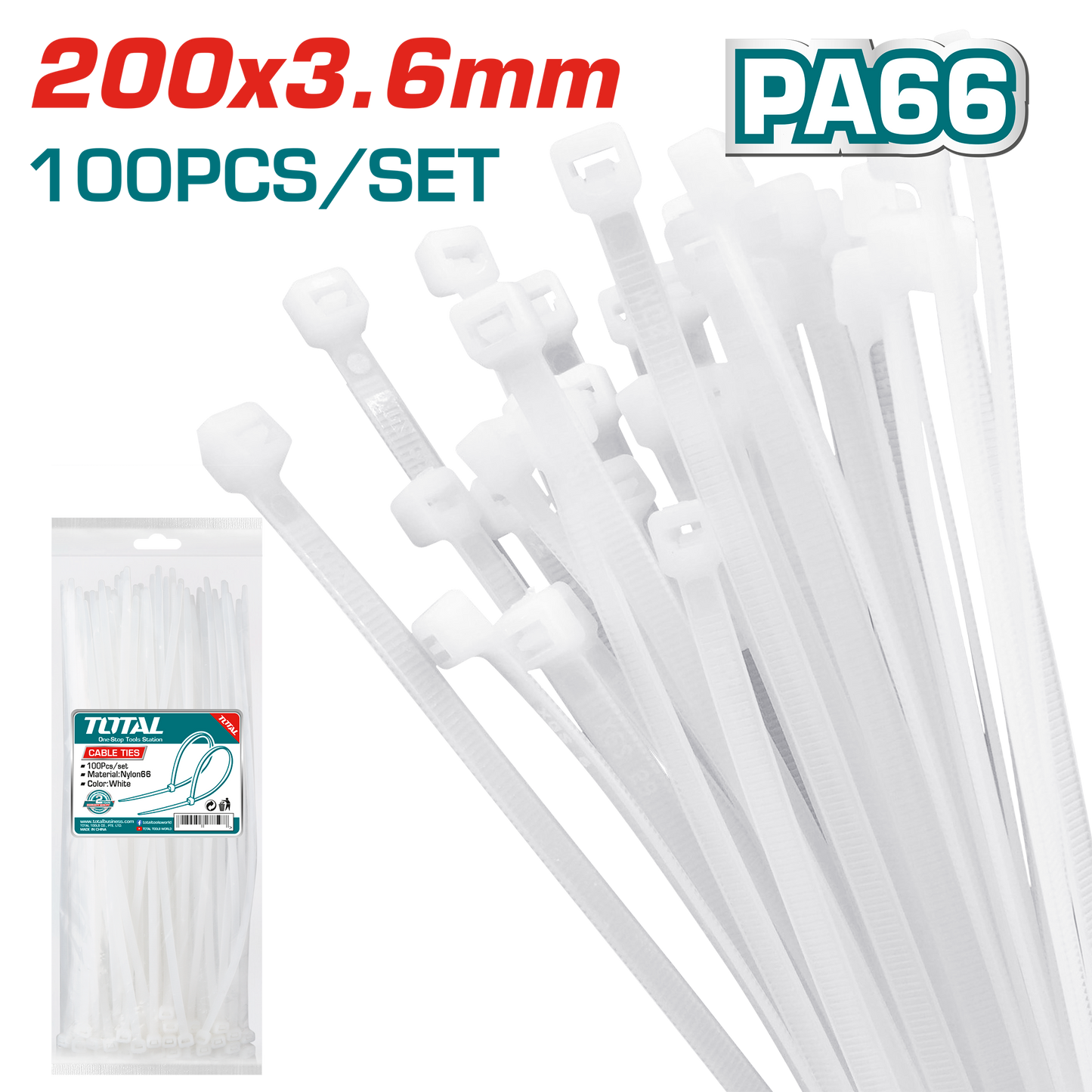 Cable Ties 200mm (100 pieces pack)