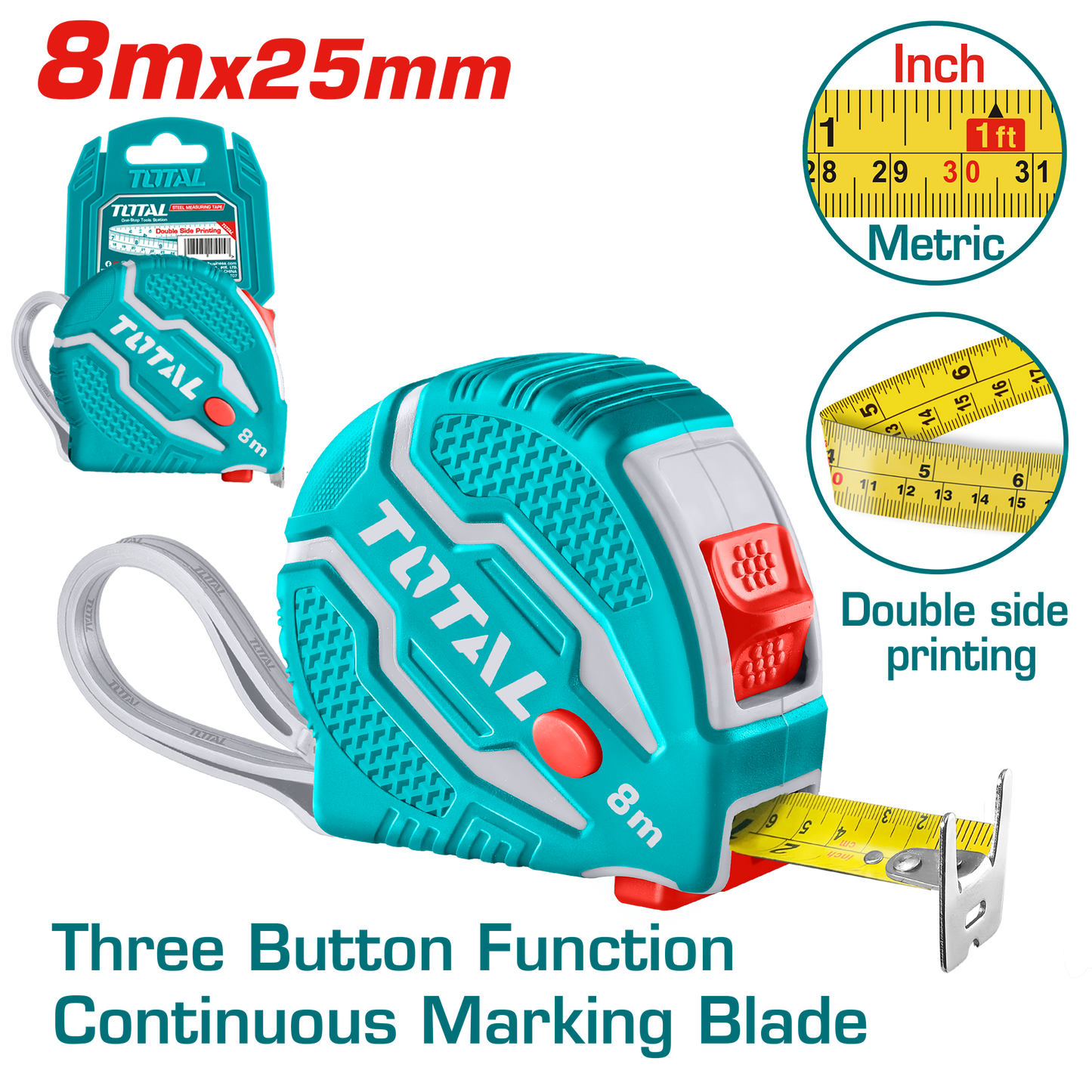 Steel Measuring Tape 8m