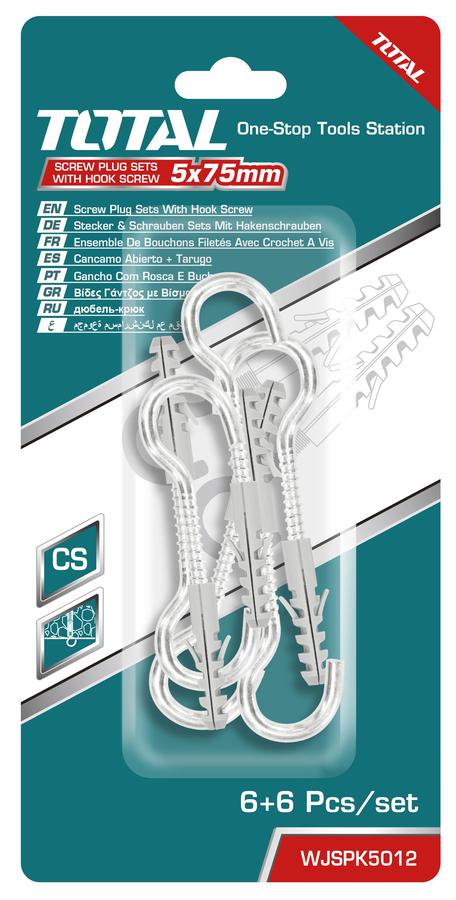 Screw Plug Sets With Hook (5mm HookScrew,6Sets)