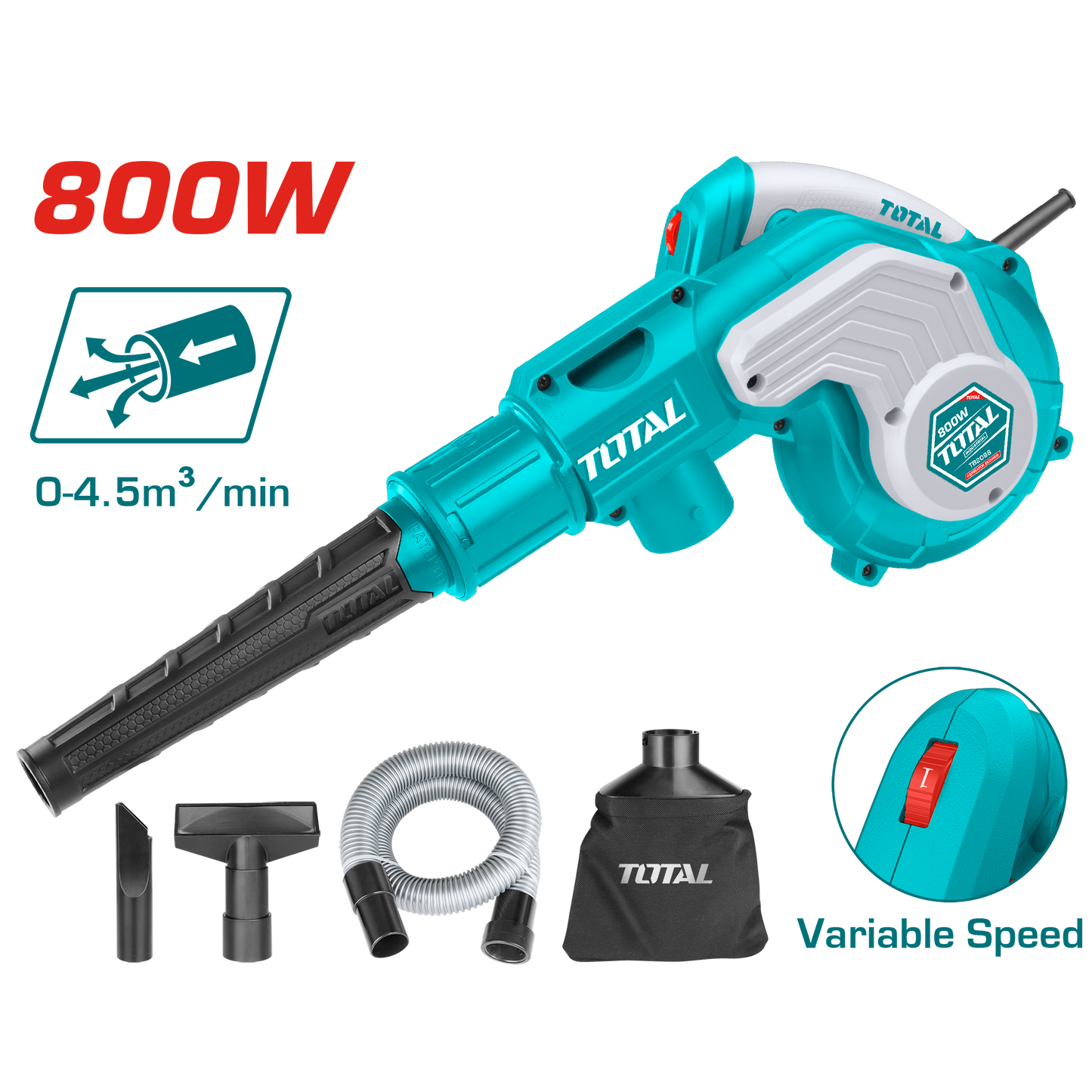 Aspirator Blower, 800W, 0-15000 RPM