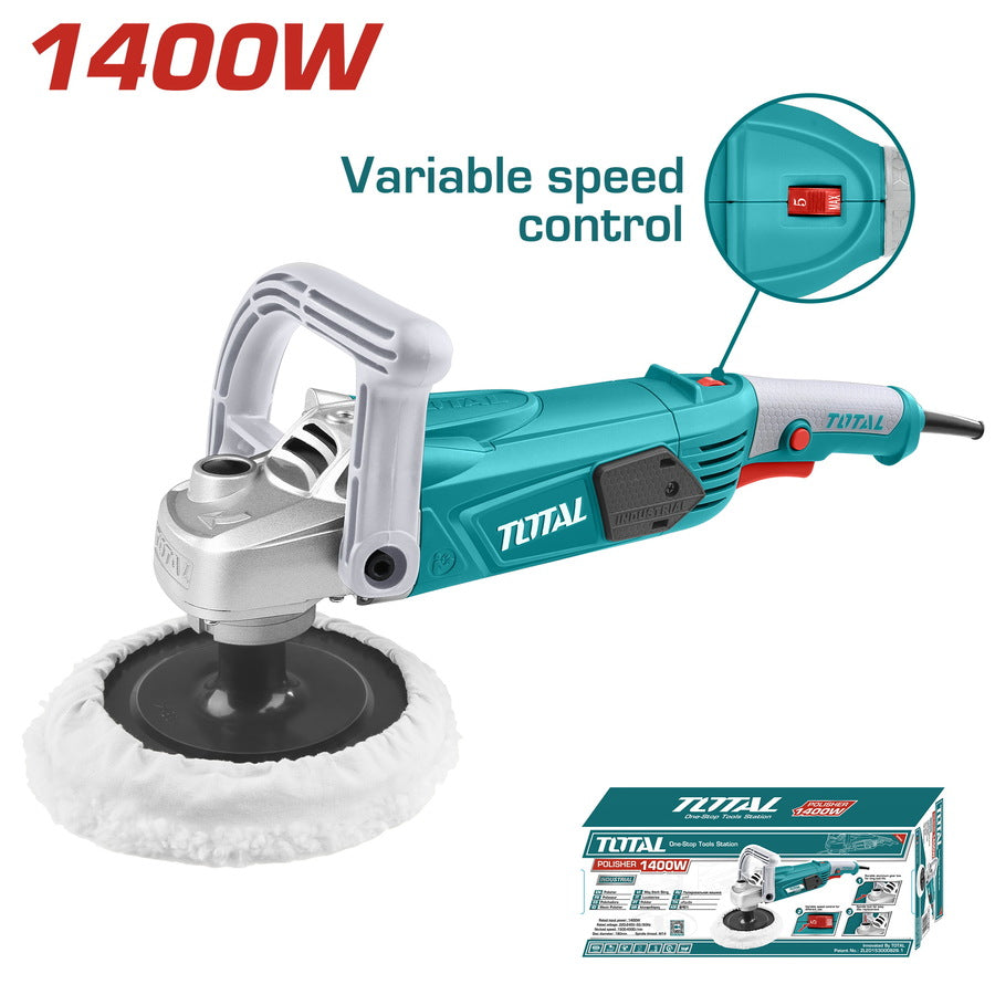 Angle Polisher, 1400W, Polish Pad Dia: 180mm