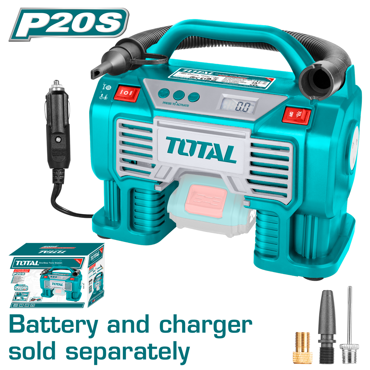 Lithium-Ion Auto Air Compressor, 20V, 160PSI