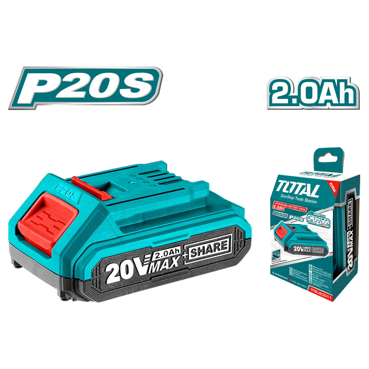 Lithium-Ion Battery Pack 20V 2Ah