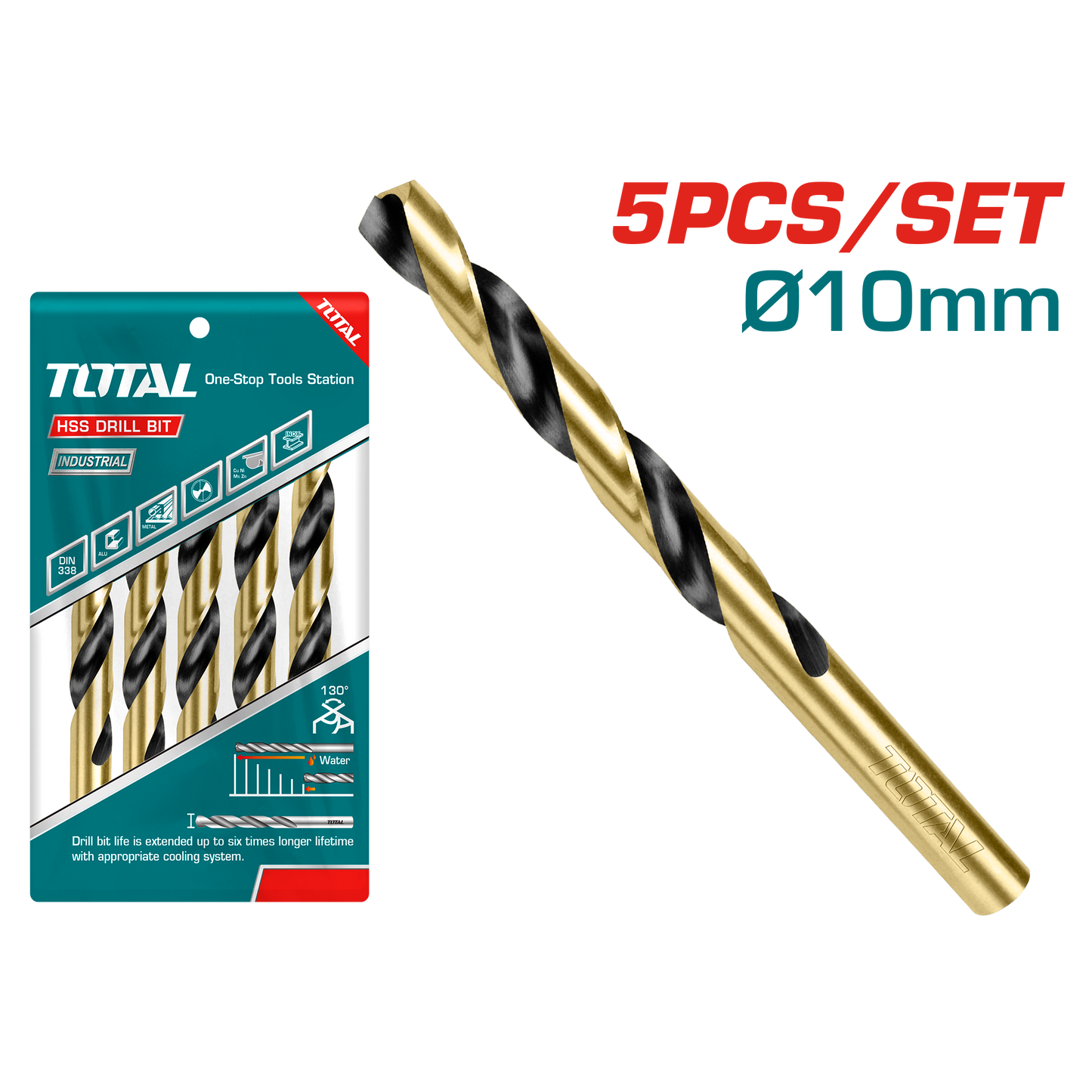 HSS Drill Bit Ø10mm (5 pieces set)