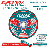 Ultra-thin Metal Cutting Disc 115 x 1.0 x 22.2mm (25 pieces set)