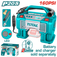 Cordless Auto Air Compressor 160PSI - P20S 2.0Ah
