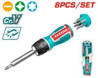 High-Torque Multi-Bit Ratchet Screwdriver Set (8 pieces)