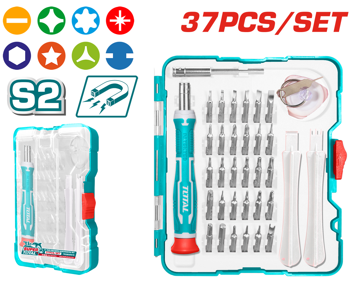 Industrial Precision Screwdriver Set & Electronics Repair Set (37 pieces set)