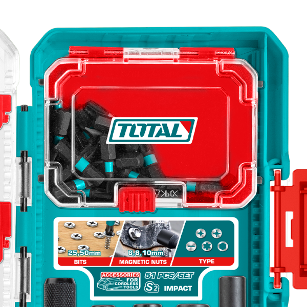 Industrial Heavy-Duty Impact Screwdriver Bit Master Set (51 Pieces)