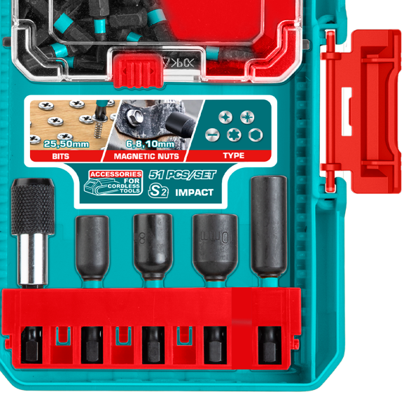 Industrial Heavy-Duty Impact Screwdriver Bit Master Set (51 Pieces)