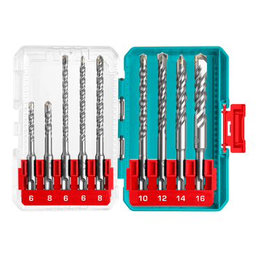 Industrial SDS Plus Rotary Hammer Drill Bit Set (9 pieces)