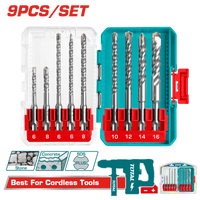 Industrial SDS Plus Rotary Hammer Drill Bit Set (9 pieces)