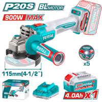 Industrial Brushless Cordless 3-Speed Angle Grinder 900W - 115mm(4-1.2") - P20S 4.0Ah