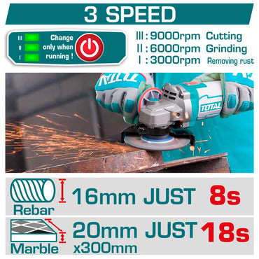 Brushless Cordless Angle Grinder 900W - 115mm(4-1.2") - P20S 4.0Ah