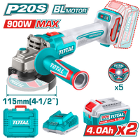 Industrial Brushless Cordless 3-Speed Angle Grinder - 115mm(4-1/2") - P20S 4.0Ah