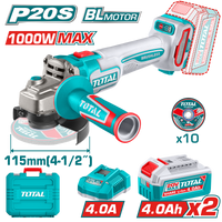 Brushless Cordless Angle Grinder 1000W - 115mm(4-1.2") - P20S 4.0Ah