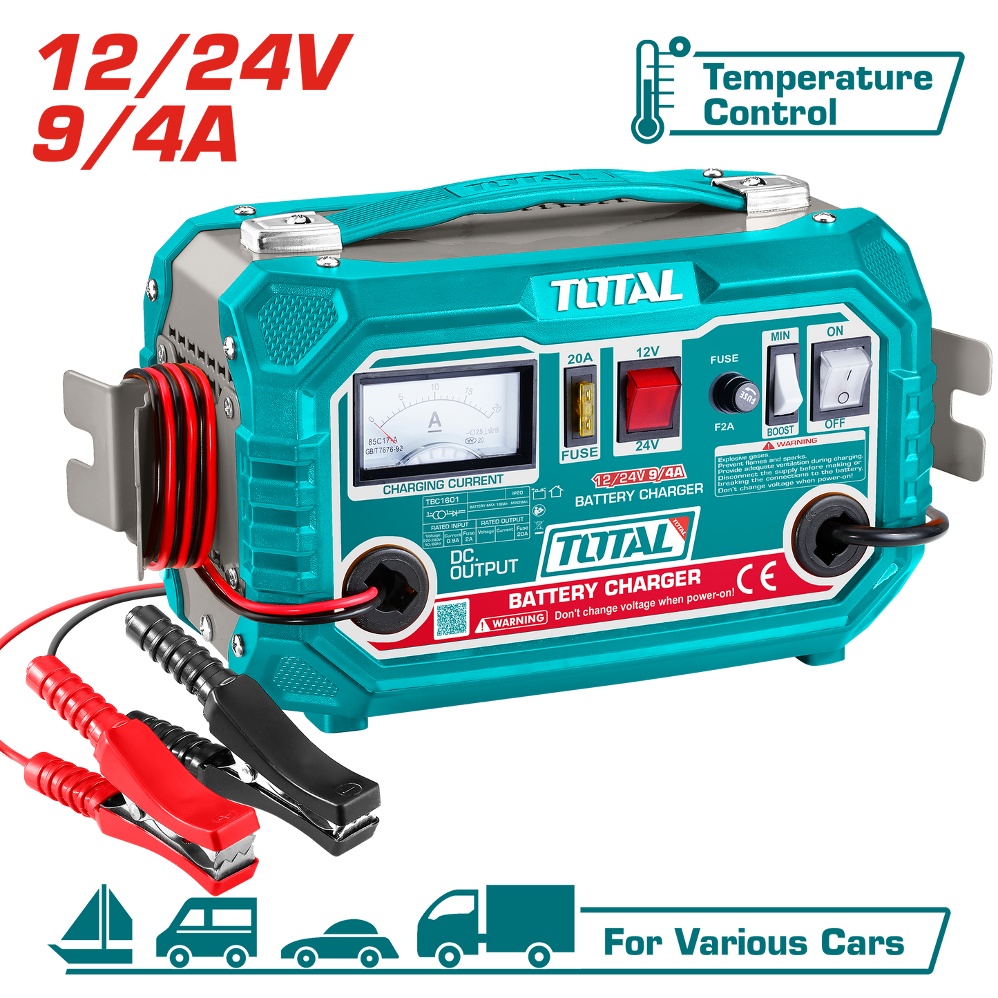 Battery Charger 12/24V - 9/4A