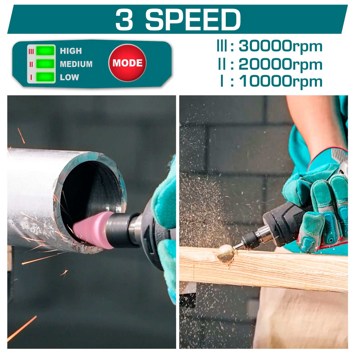 Brushless Cordless Die Grinder P20S 4.0Ah