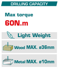 Compact Brushless Cordless Drill 60N.m - M16 2.0Ah