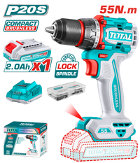 Compact Brushless Cordless Drill 55N.m - P20S 2.0Ah