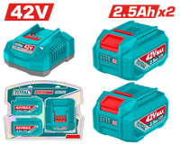 Industrial High-Voltage Lithium-Ion Battery and Rapid Charger Kit P42M - 2.5Ah