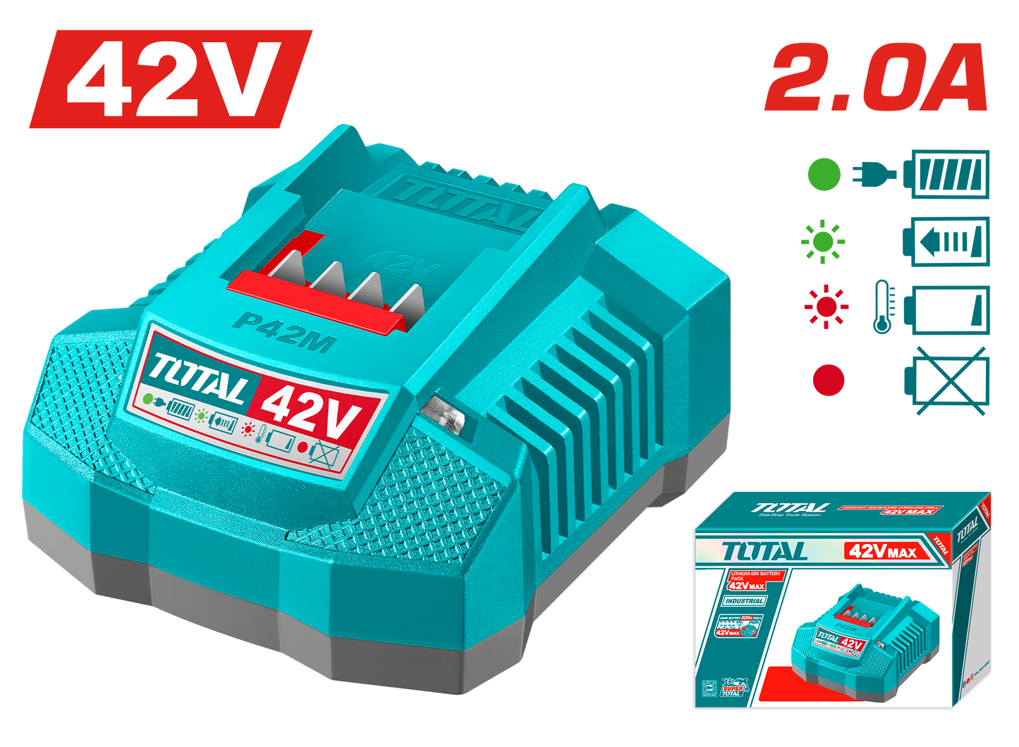 P42M Battery Charger 42V - 2.0A
