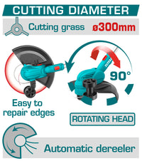 Cordless Grass Trimmer 300mm - P20S 2.0Ah