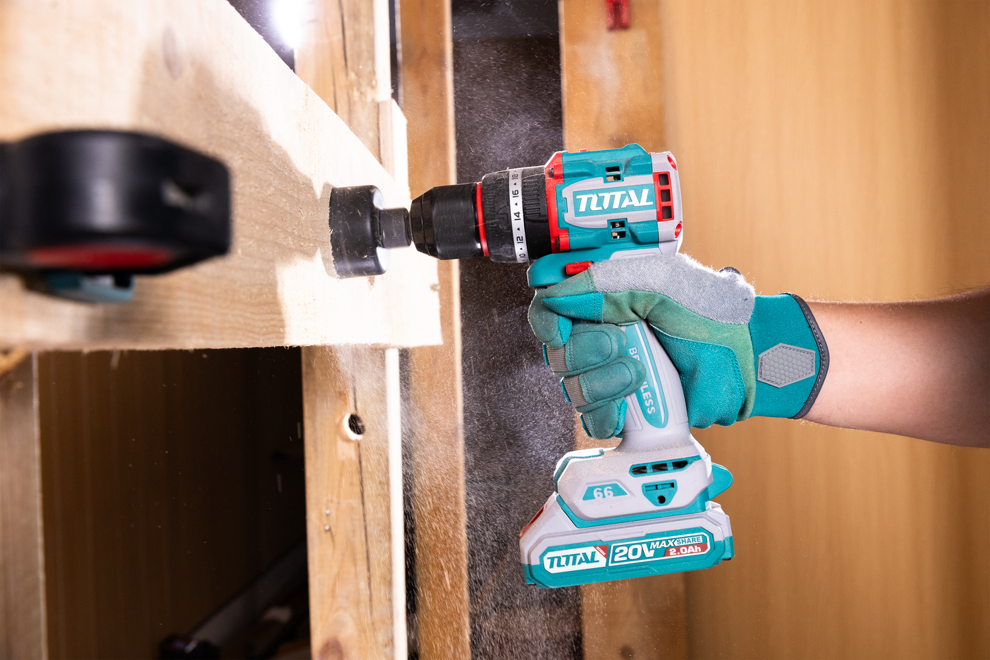 Compact Brushless Cordless Impact Drill + Tools Set (166 pieces)