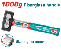 Forged Carbon Steel Stoning Hammer 1000g - Fiberglass handle