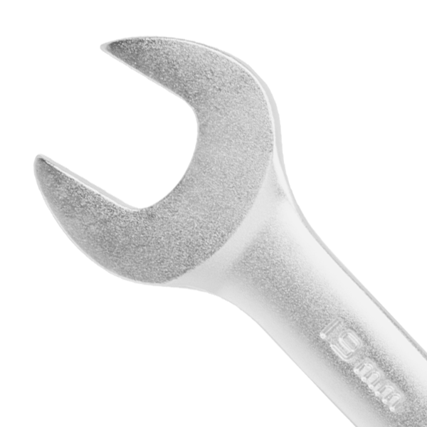 Industrial Fine-Polished Cr-V Metric Ratchet Spanner Set (8 pieces) - Cr-Mo Gears