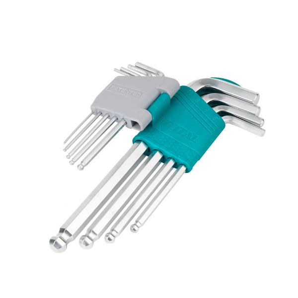 Industrial S2 Steel Long Arm Ball Point Hex Key Set (9 pieces)