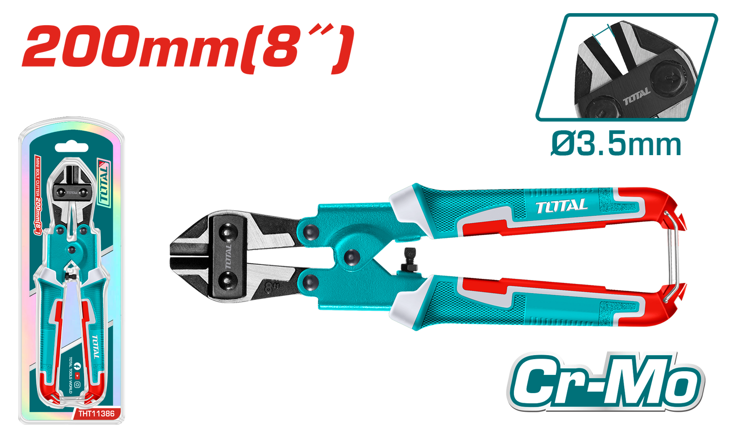 Industrial Cr-Mo Mini Bolt Cutter 200mm(8") - Ø3.5mm