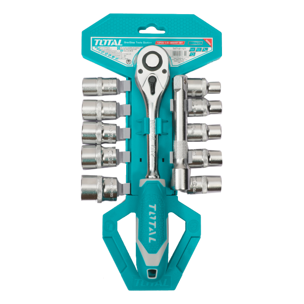 Industrial 1/2" Drive 50BV30 Alloy Steel Metric Ratchet & Socket Set (12 pieces)